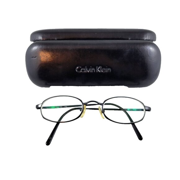 Calvin Klein Eyeglasses Frames CK 346 590 Metal Italy Case Used Read - Picture 1 of 10